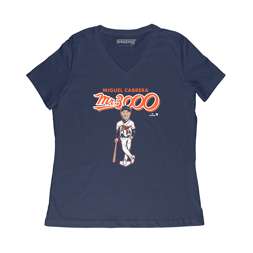 Miguel Cabrera: Mr. 3,000 Shirt + Hoodie, Detroit - MLBPA - BreakingT