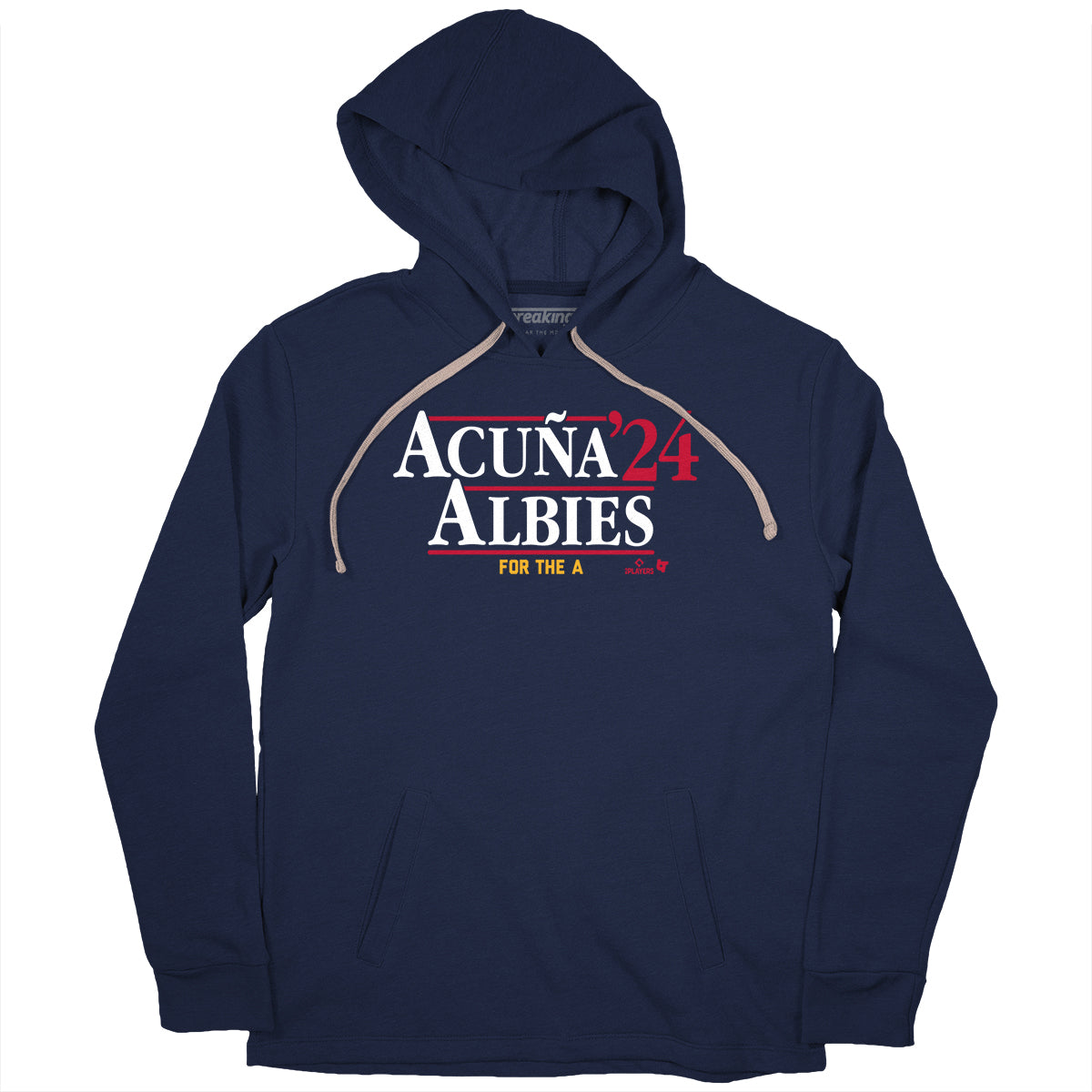 BreakingT Atlanta Braves Ronald Acuña Jr. and Ozzie Albies White Graphic  T-Shirt