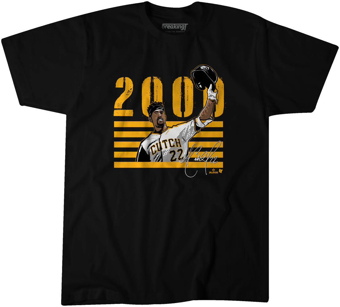 Andrew McCutchen: 2,000 Hits, Adult T-Shirt / Gray / 3XL - MLB - Gray - Sports Fan Gear | breakingt