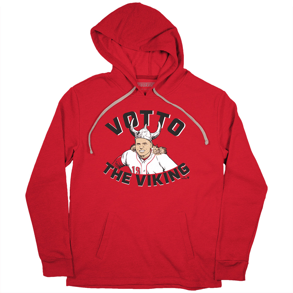 Breaking T Merch Cincinnati Reds Joey Votto The Vking Hoodied Sweatshirt -  Limotees