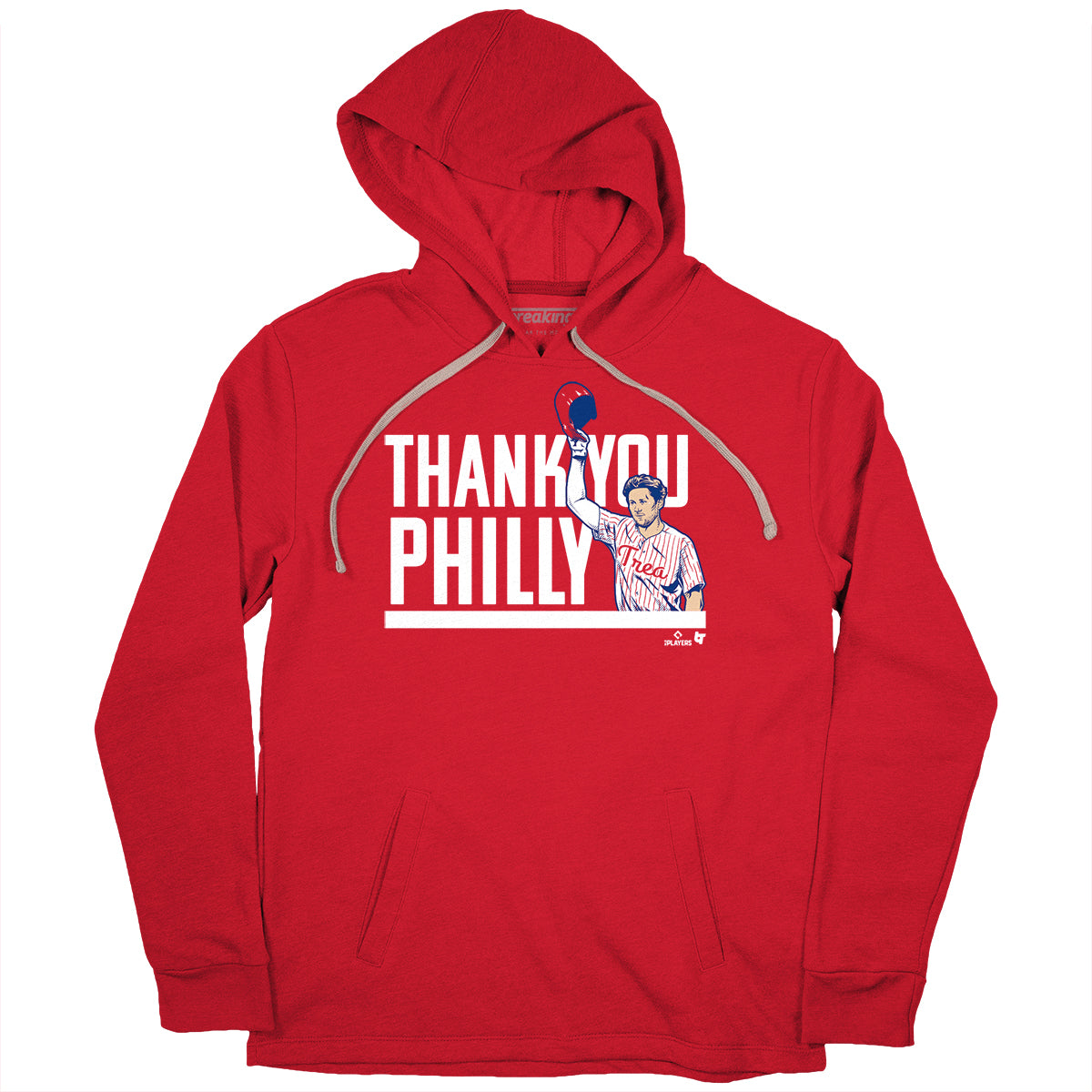 BreakingT Men's Philadelphia Phillies Trea Turner Red Graphic T