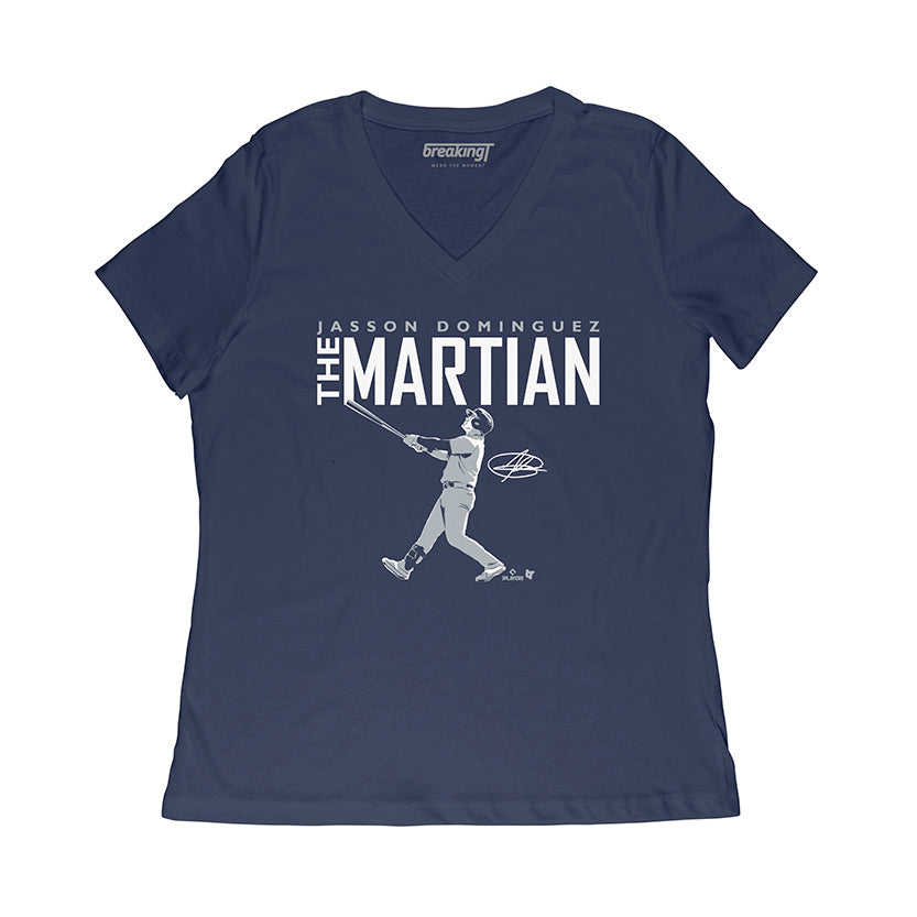 Jasson Dominguez: The Martian Has Landed, Women's V-Neck T-Shirt / Medium - MLB - Sports Fan Gear | breakingt