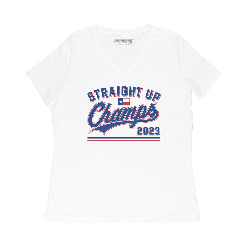 Straight Up Champs Shirt - Texas Baseball World Champions - BreakingT