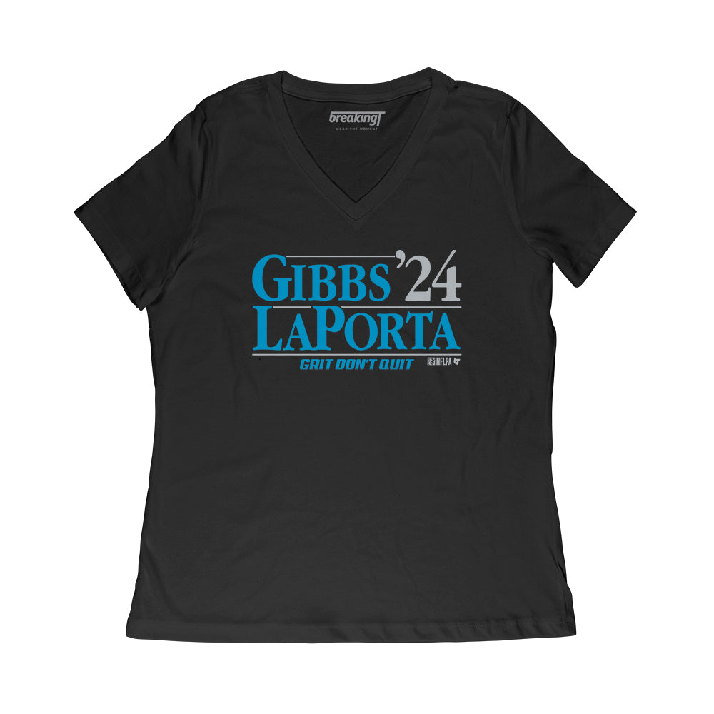 Gibbs LaPorta 24 Shirt Detroit Football NFLPA Licensed BreakingT