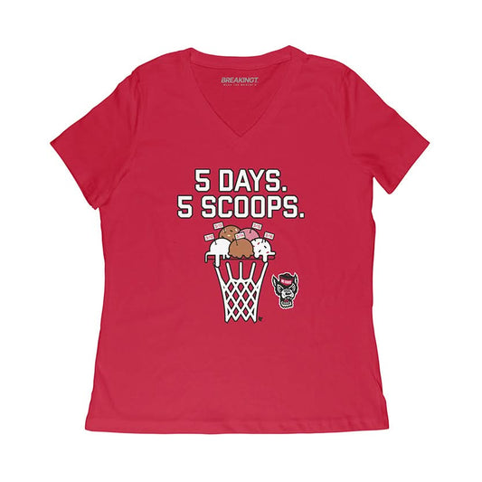 NC State Basketball: 5 Days 5 Scoops Adult T-Shirt