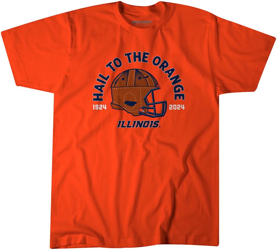 1924 football helmet Illinois Football: The 100-Year Helmet, Youth T-Shirt / Large - Illinois Fighting Illini-College Football - Sports Fan Gear
