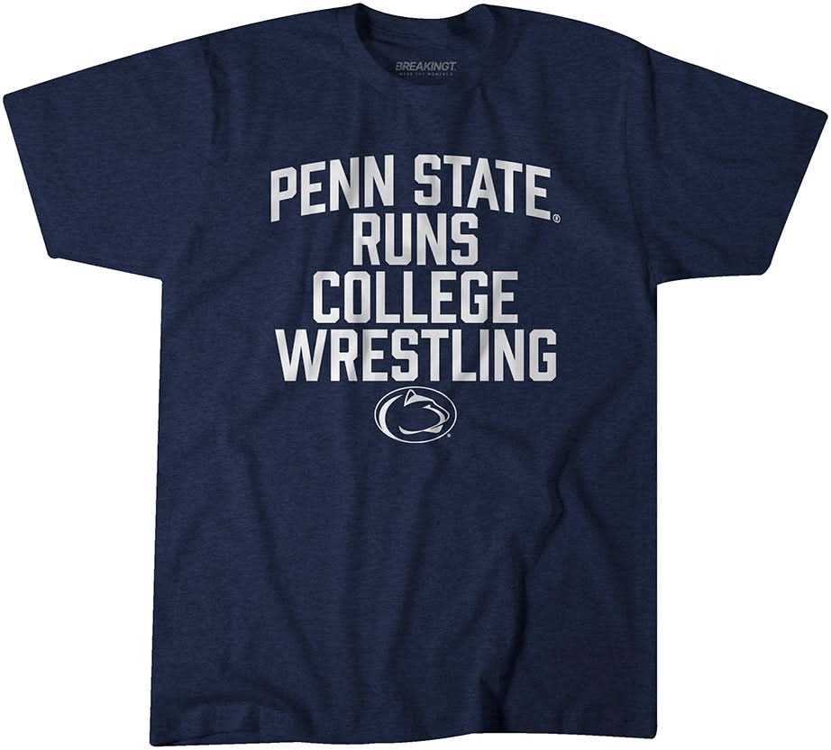 Penn State Runs College Wrestling, Adult T-Shirt / 3XL - Penn State Nittany Lions-College Wrestling - Sports Fan Gear