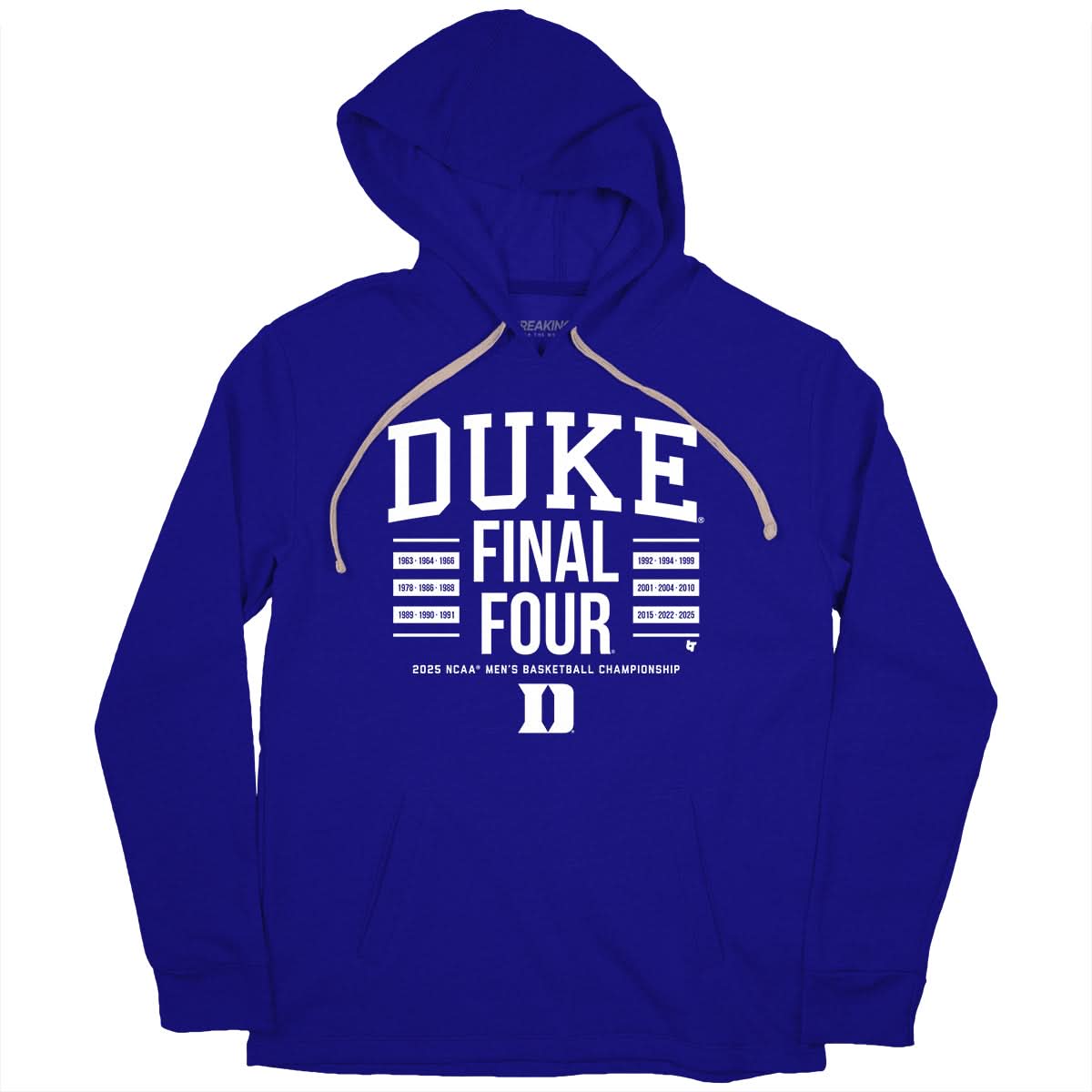 duke basketball gear Duke Basketball: All-Time Final Fours, Hoodie / 2XL - Duke Blue Devils-College Basketball - Sports Fan Gear