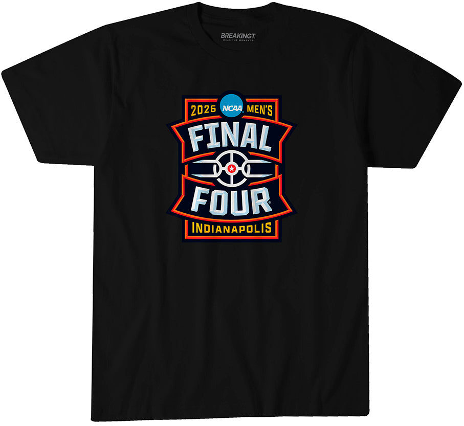ncaa fan gear 2026 NCAA Men's Final Four Logo, Adult T-Shirt / Black / MEDIUM - NCAA Licensed Only-College Basketball - Black - Sports Fan Gear