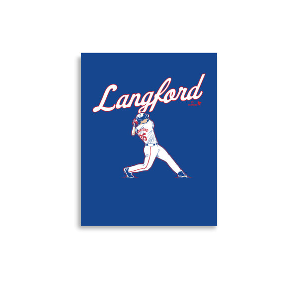 Wyatt Langford: Slugger Swing Art Print