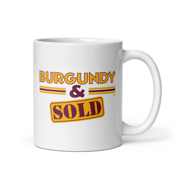 Burgundy & Sold Mug
