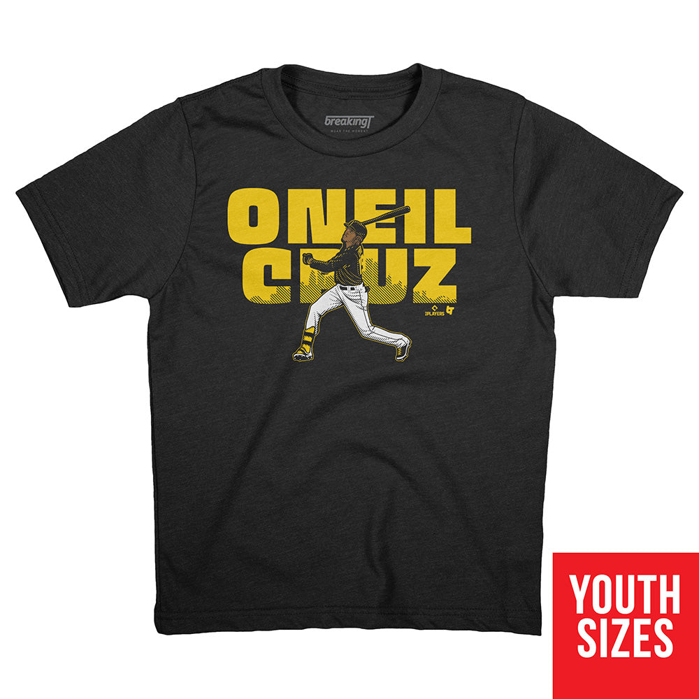  500 LEVEL Oneil Cruz Shirt (Cotton, Small, Black) - Oneil Cruz  Pittsburgh Outline WHT : Sports & Outdoors