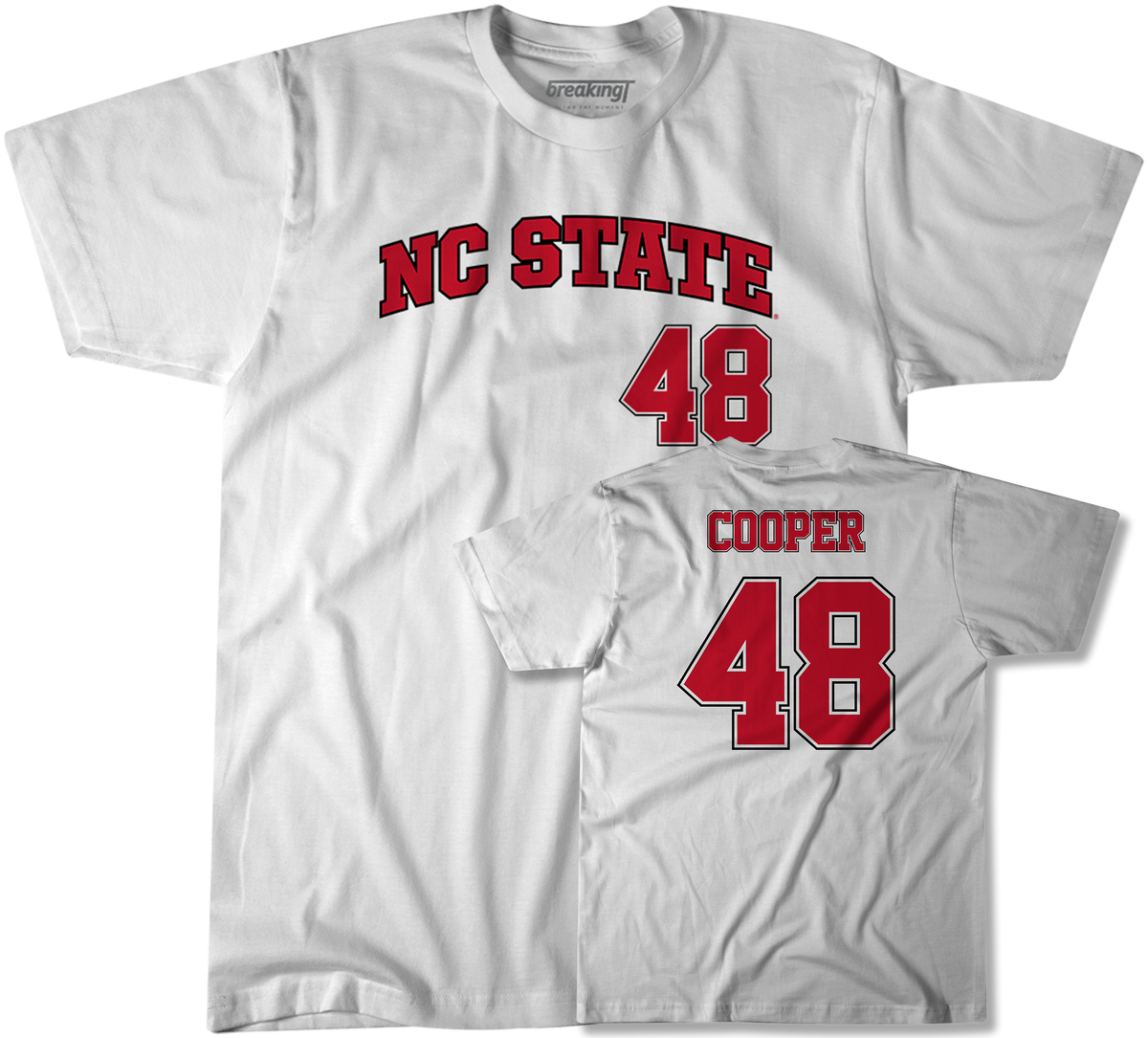 NC State Baseball: Trey Cooper 48, Adult T-Shirt / 2XL / White - NIL - White - Sports Fan Gear | breakingt