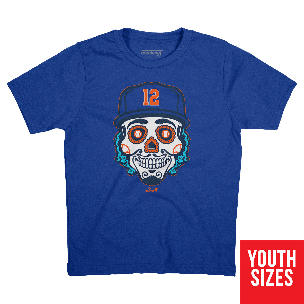 Francisco Lindor: Sugar Skull, Youth T-Shirt / Small - MLB - Sports Fan Gear | breakingt