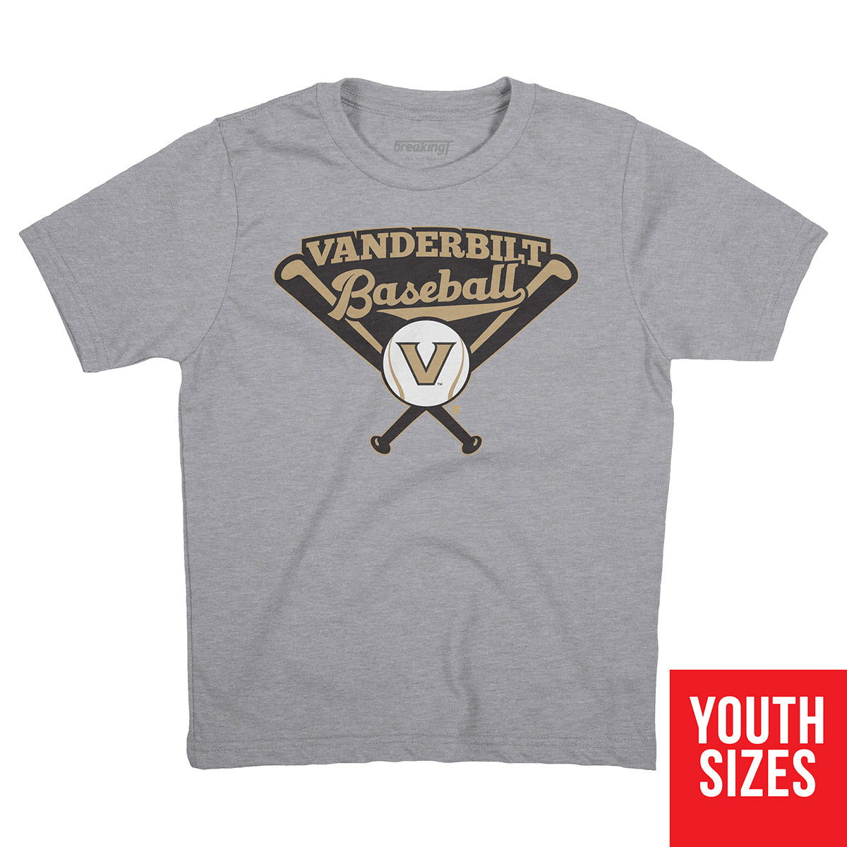 Vanderbilt Baseball, Youth T-Shirt / Medium - NCAA - Sports Fan Gear | breakingt