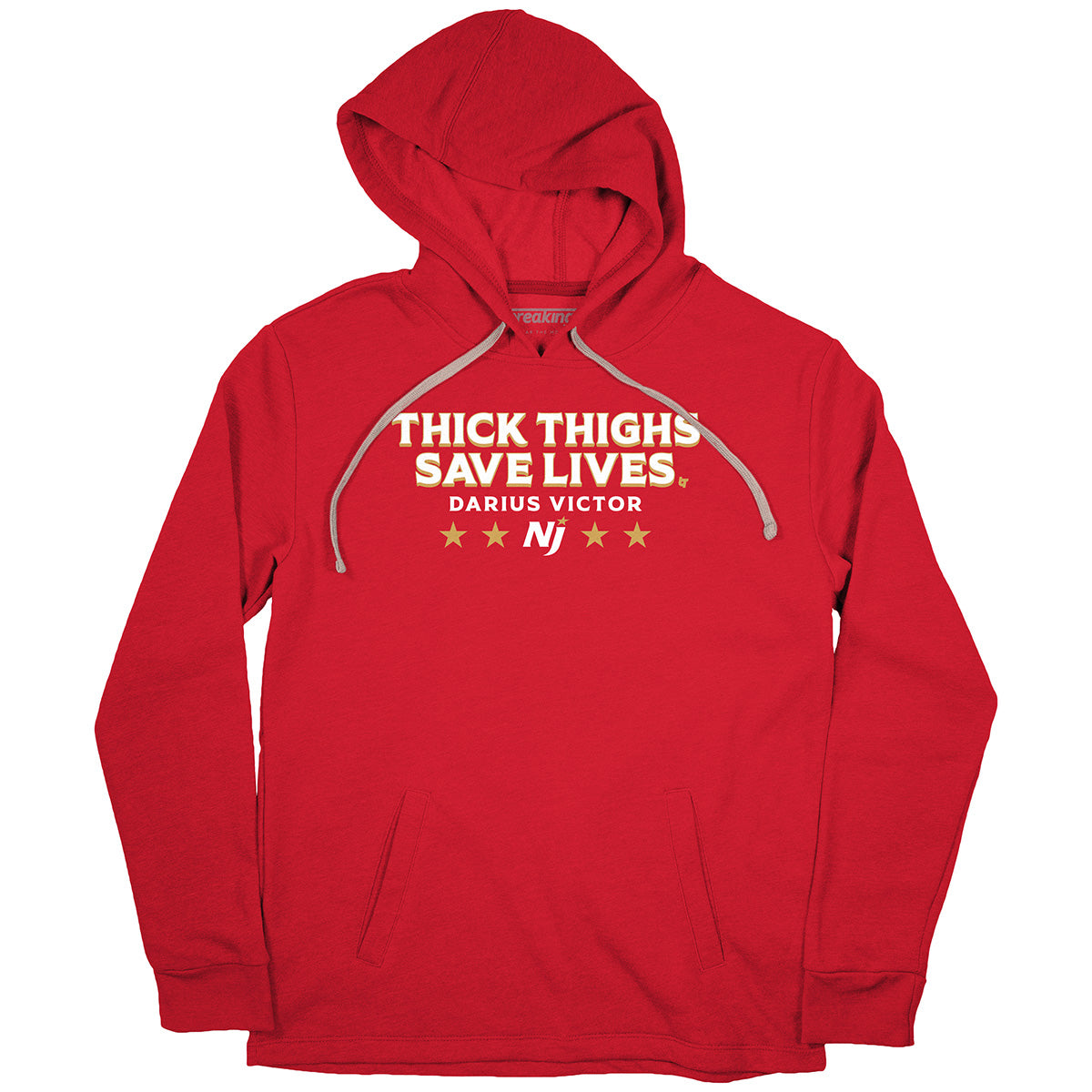 New Jersey Generals: Thick Thighs Save Lives Shirt - USFL x BreakingT