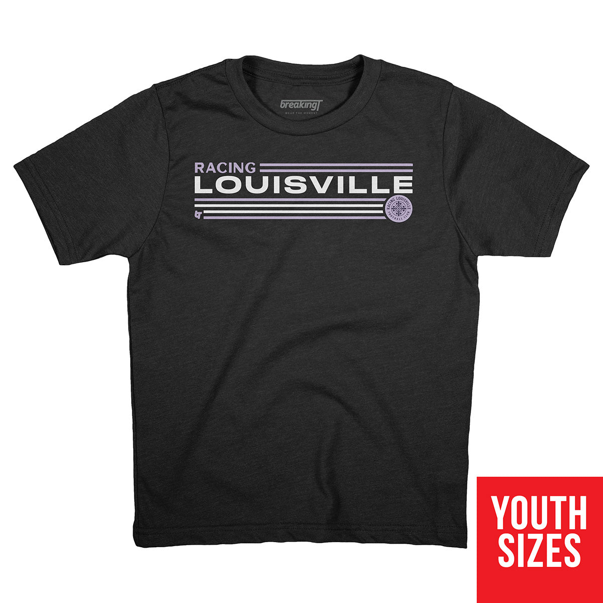 Racing Louisville FC: Stripes, Youth T-Shirt / Large - Nwsl - Sports Fan Gear | breakingt