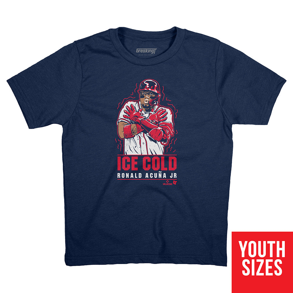 Get your Ronald Acuña Jr. “He Can't Hear You” shirt now from Breaking T -  Battery Power