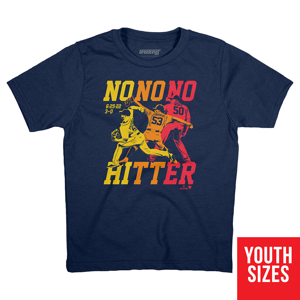 Cristian Javier, Hector Neris, & Ryan Pressly: The Houston No-Nos, Youth T-Shirt / Medium - MLB - Sports Fan Gear | breakingt