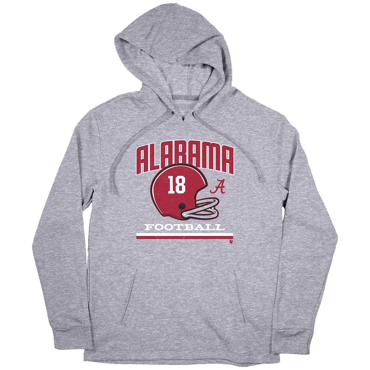 Alabama: Vintage Football Helmet, Hoodie / Large - Alabama Crimson Tide-College Football - Sports Fan Gear