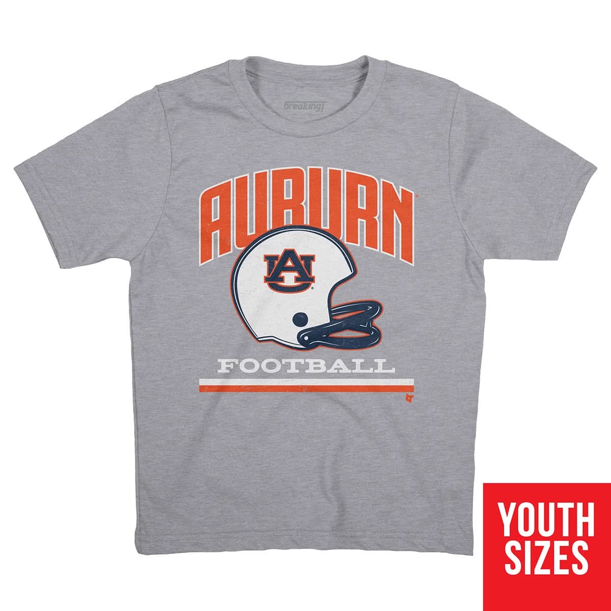 auburn youth football helmet Auburn: Vintage Football Helmet, Youth T-Shirt / Medium - Auburn Tigers-College Football - Sports Fan Gear