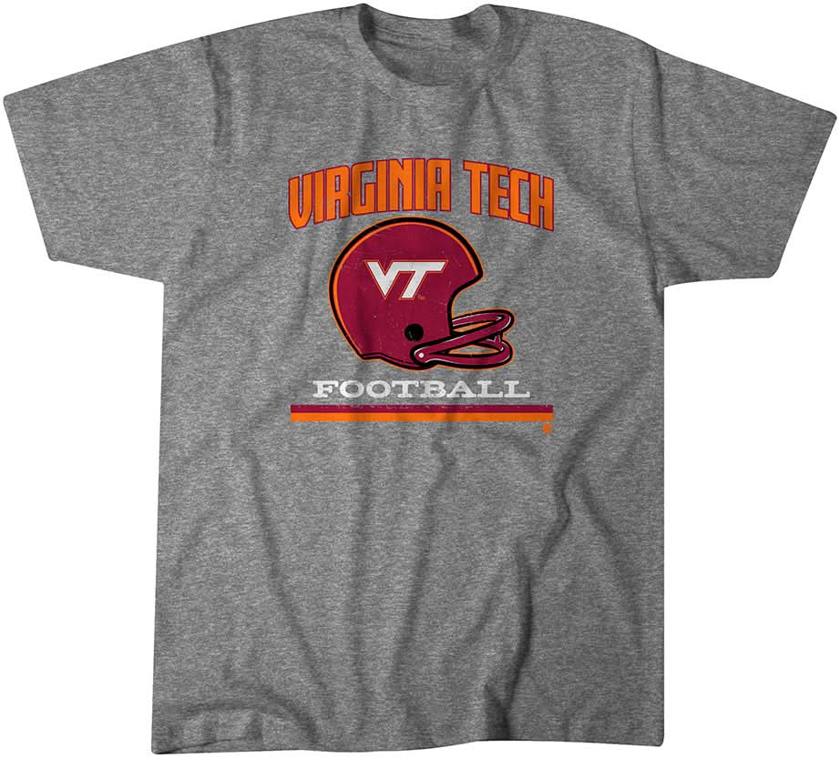 Virginia Tech: Vintage Football Helmet, Adult T-Shirt / 3XL - Virginia Tech Hokies-College Football - Sports Fan Gear Virginia Tech: Vintage Football Helmet, Adult T-Shirt / 3XL - Virginia Tech Hokies-College Football - Sports Fan Gear
