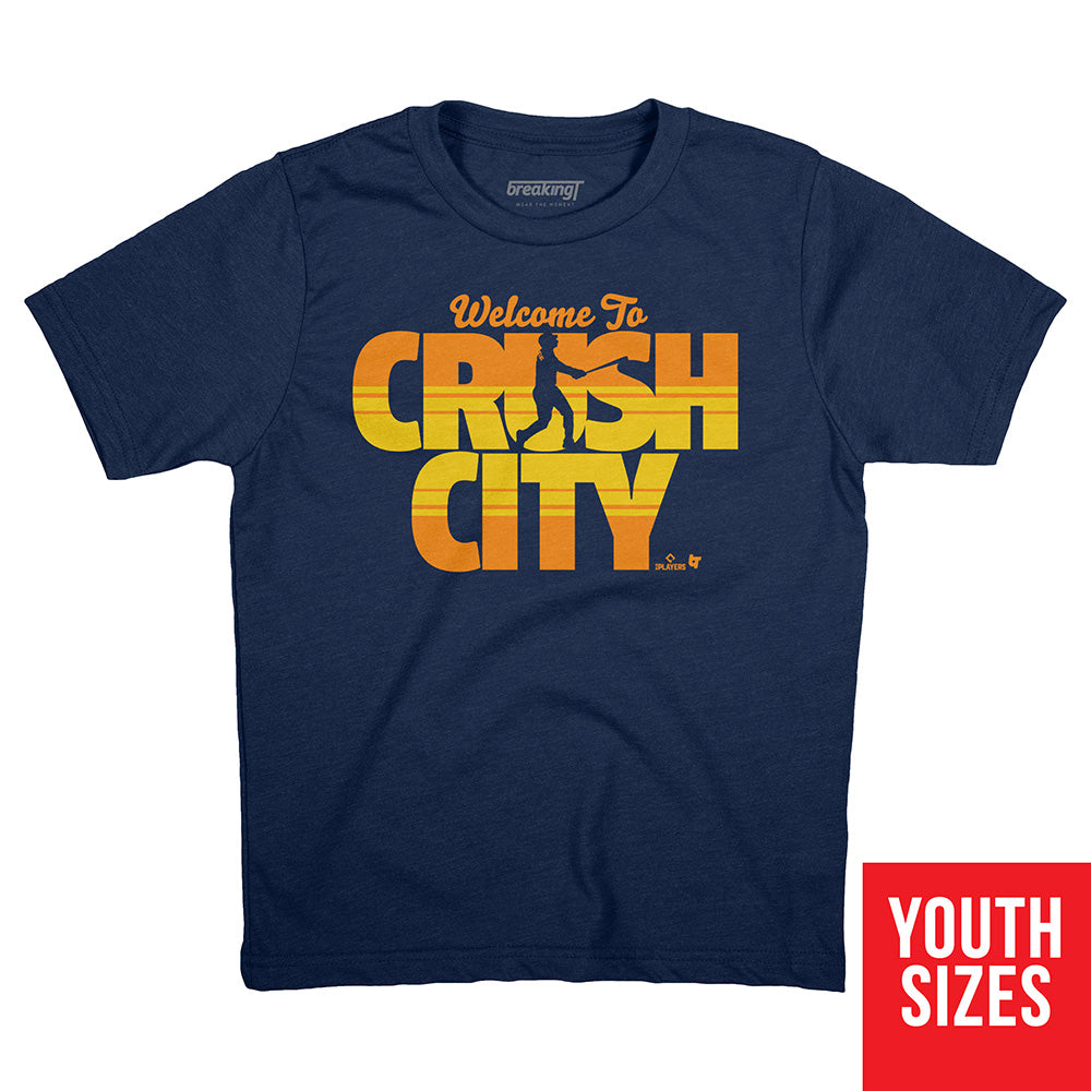 Trey Mancini: Welcome to Crush City Shirt, Houston - MLBPA - BreakingT