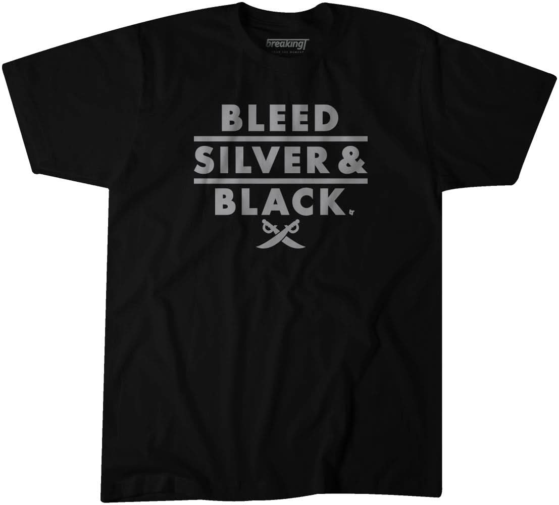 Bleed Silver & Black TShirt Las Vegas Pro Football BreakingT