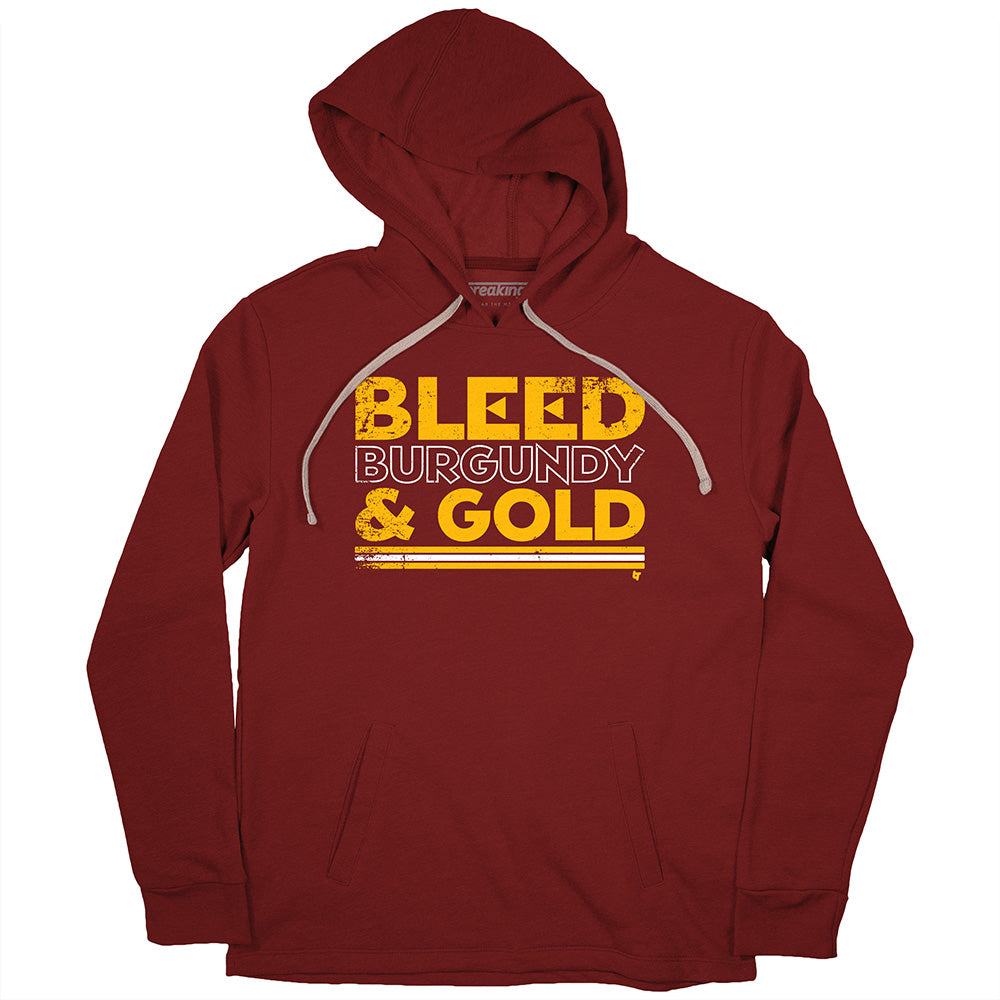 Bleed Burgundy & Gold Shirt + Hoodie - D.C. Football - BreakingT