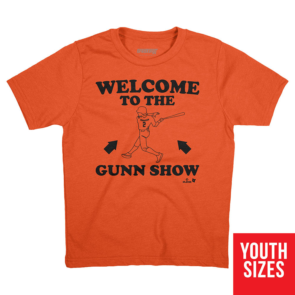 Gunnar Henderson: Welcome to The Gunn Show, Youth T-Shirt / Small - MLB - Sports Fan Gear | breakingt