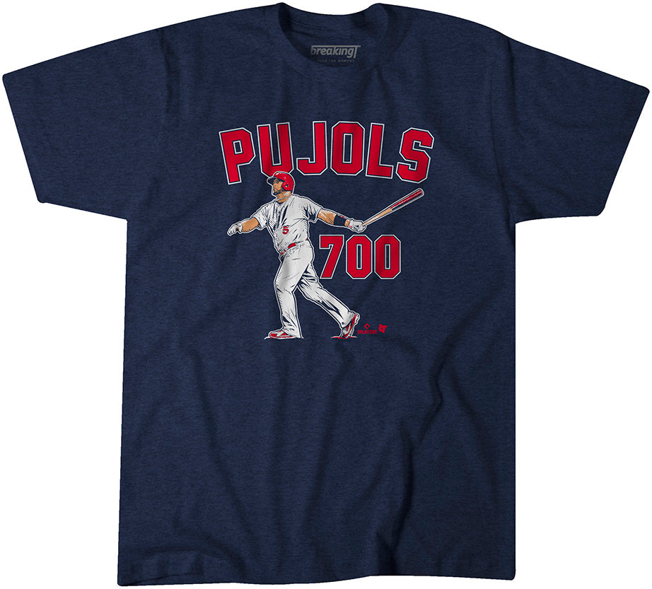 Albert Pujols: 700, Adult T-Shirt / Navy / Large - MLB - Navy - Sports Fan Gear | breakingt