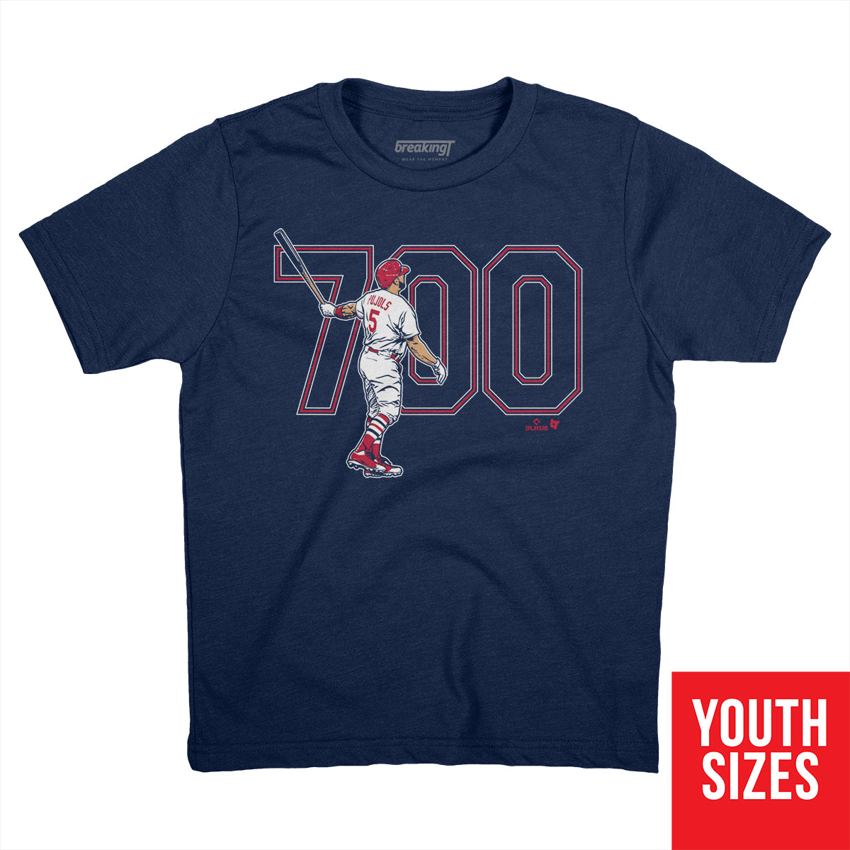  Albert Pujols Shirt - Albert Pujols St. Louis 700 Home Runs  Bold : Sports & Outdoors