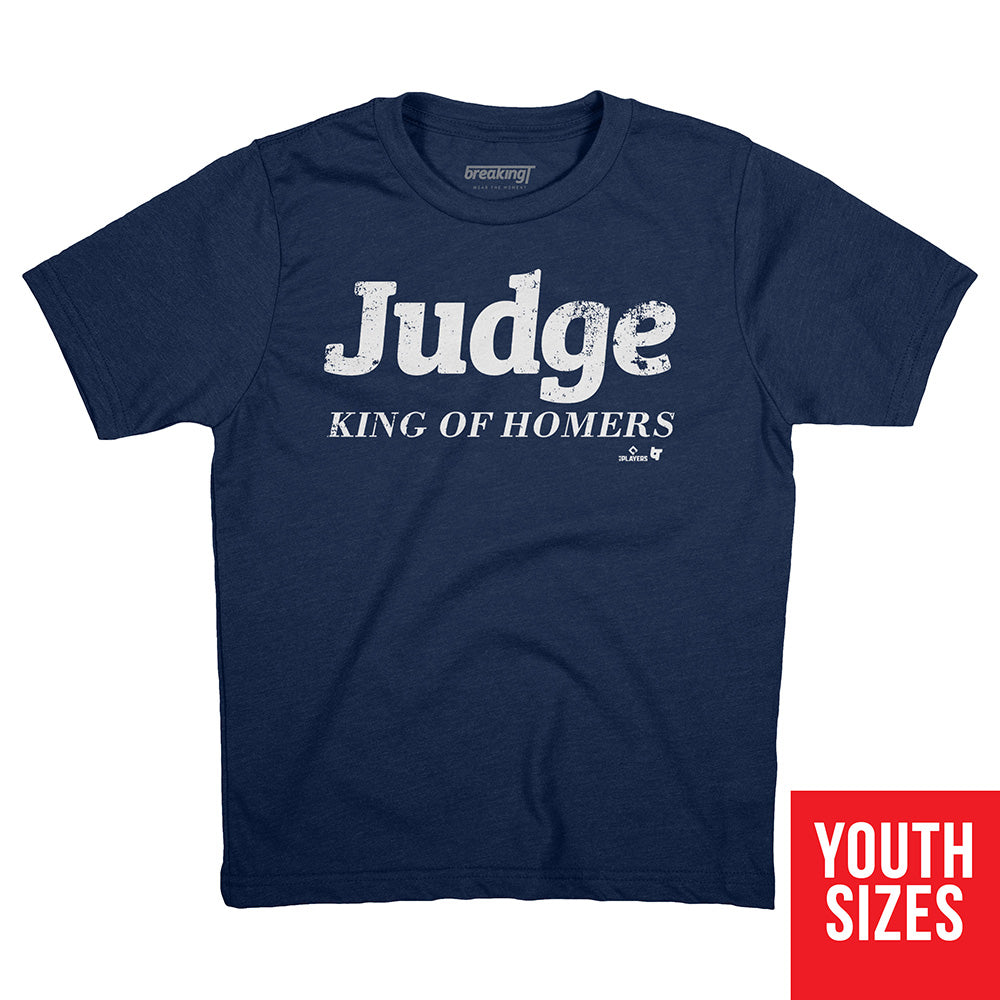 Aaron Judge: King of Homers, Youth T-Shirt / Large - MLB - Sports Fan Gear | breakingt