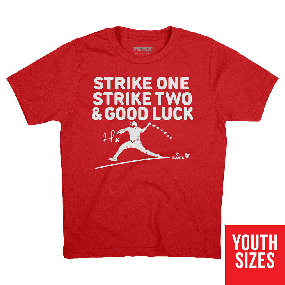 Jose Alvarado: Strike One, Strike Two, & Good Luck., Youth T-Shirt / Small - MLB - Sports Fan Gear | breakingt