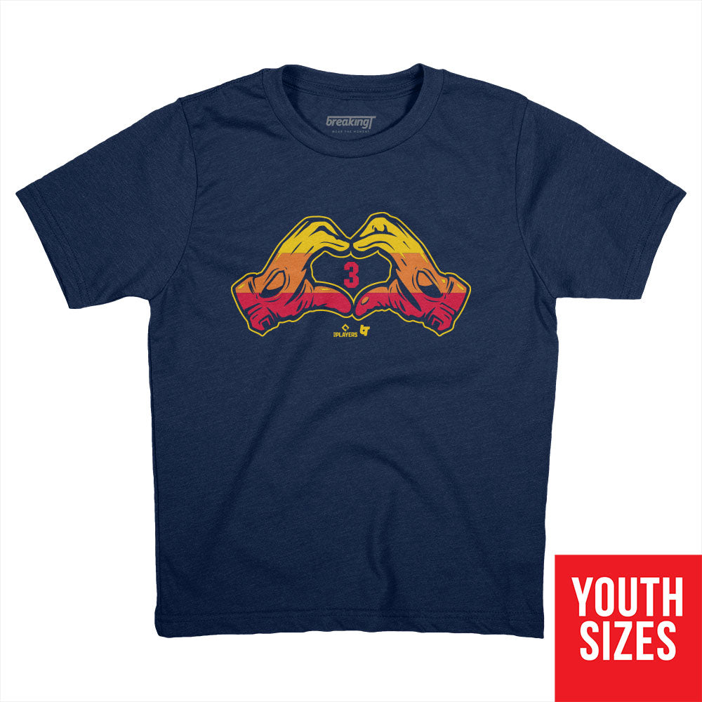 Jeremy Peña: Heart Hands, Youth T-Shirt / Large - MLB - Sports Fan Gear | breakingt