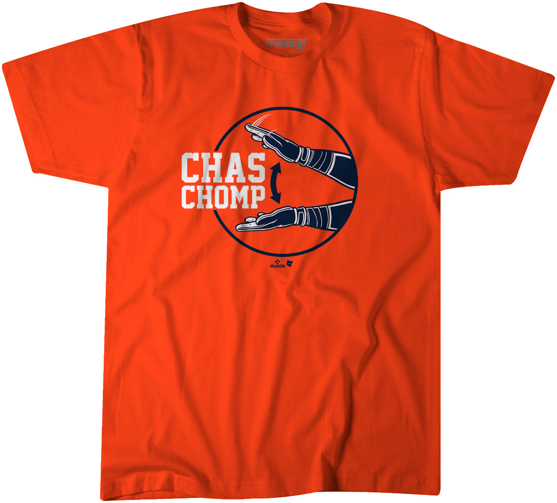 Chas McCormick: Chas Chomp, Adult T-Shirt / Orange / Small - MLB - Orange - Sports Fan Gear | breakingt