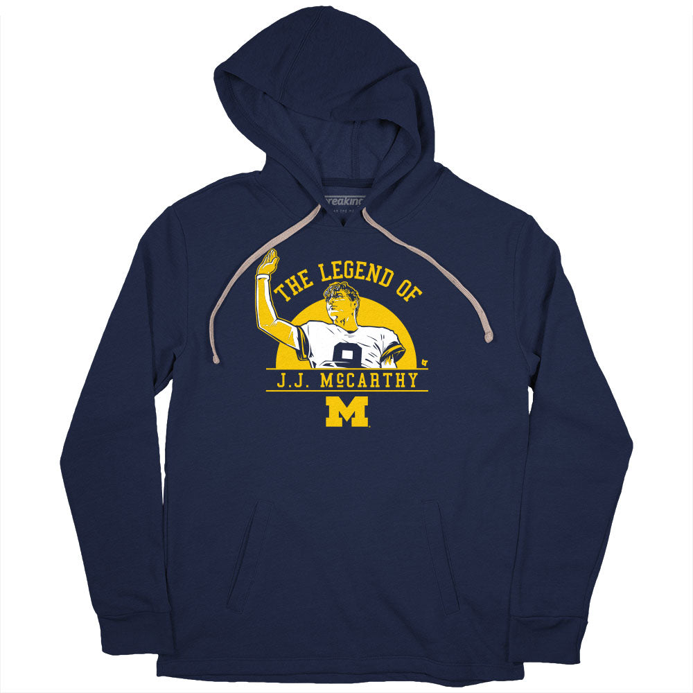 Michigan Football: JJ McCarthy 9, Adult T-Shirt / 2XL - College Football - Sports Fan Gear | BreakingT