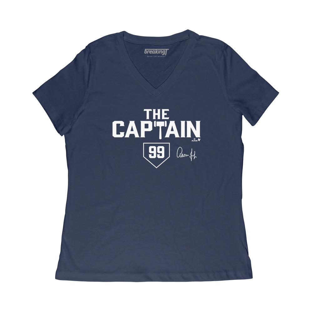Aaron Judge: The Captain, Women's V-Neck T-Shirt / Small - MLB - Sports Fan Gear | breakingt