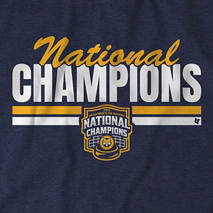 Quinnipiac Hockey National Champions Shirt NCAA Licensed BreakingT