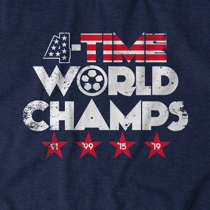 USWNT Players 4 Star Championship Shirt Complete Roster BreakingT
