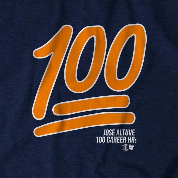 Jose Altuve Shirt, 100 Homers - BreakingT