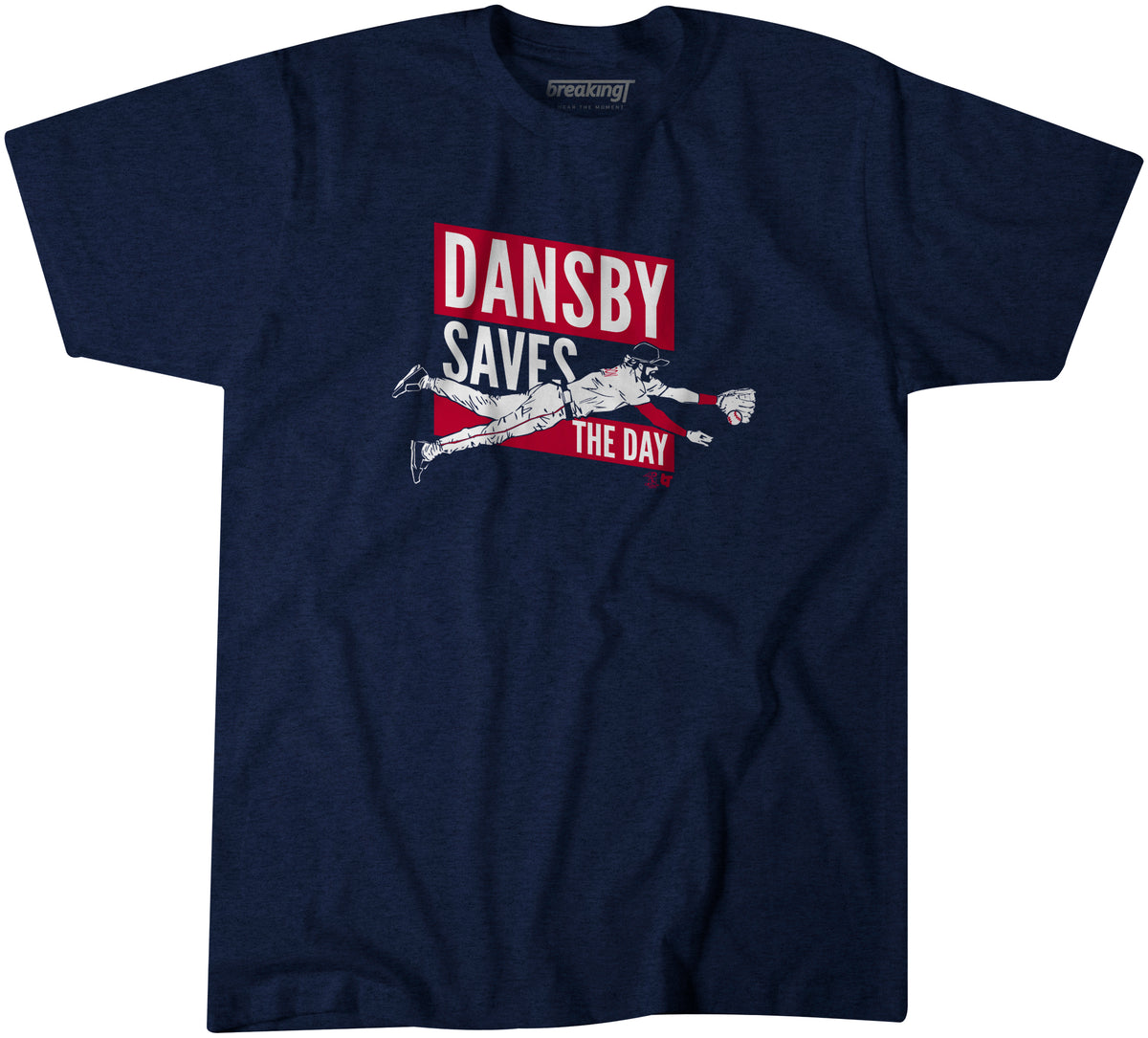 Dansby Swanson: Superstar Pose, Adult T-Shirt / Small - MLB - Sports Fan Gear | breakingt