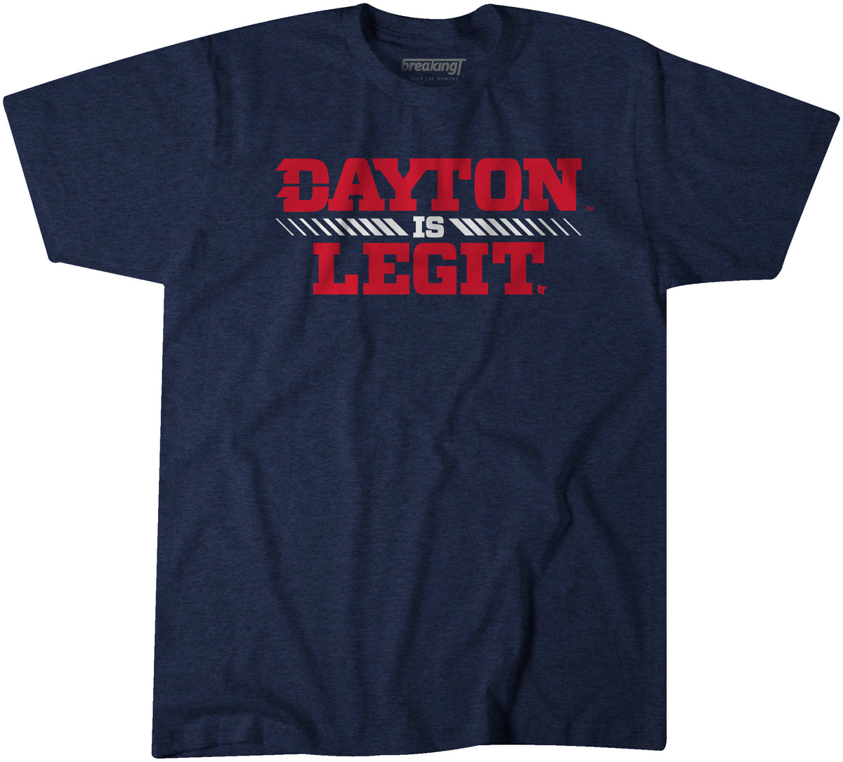 Men's Champion Navy Dayton Flyers Football Jersey Long Sleeve T-Shirt