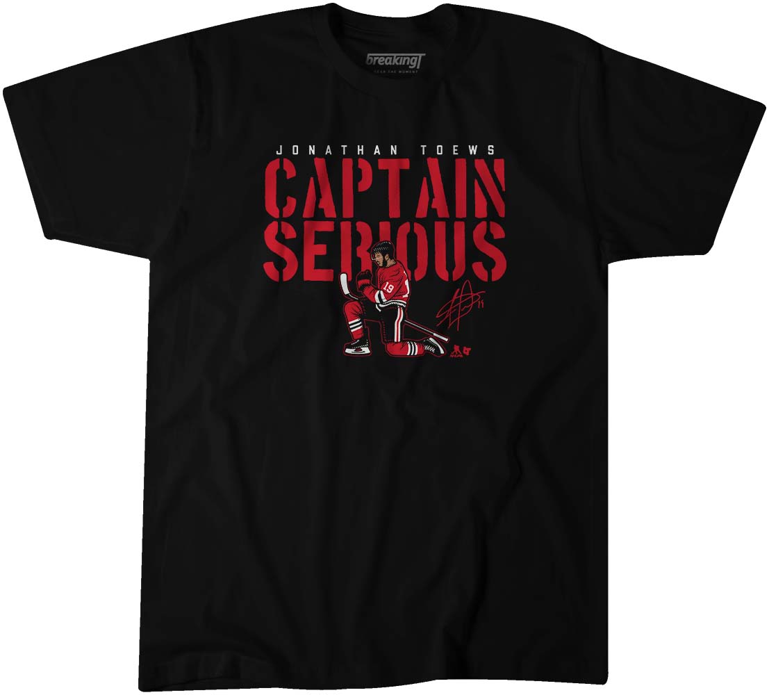 Jonathan Toews: Captain Serious, Youth T-Shirt / Large - NHL - Sports Fan Gear | breakingt