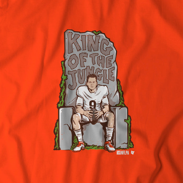 King of the Jungle Shirt+Hoodie, Joe Burrow -NFLPA Licensed- BreakingT