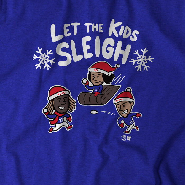  Officially Licensed Toronto Blue Jays - Let The Kids Sleigh T- Shirt : Sports & Outdoors