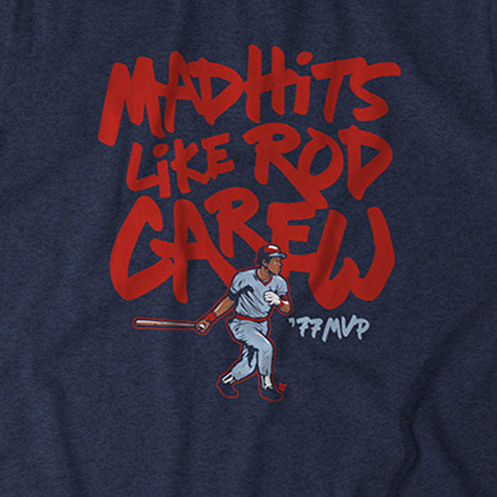 Mad Hits Like Rod Carew Shirt, Minnesota - MLBPAA Licensed - BreakingT