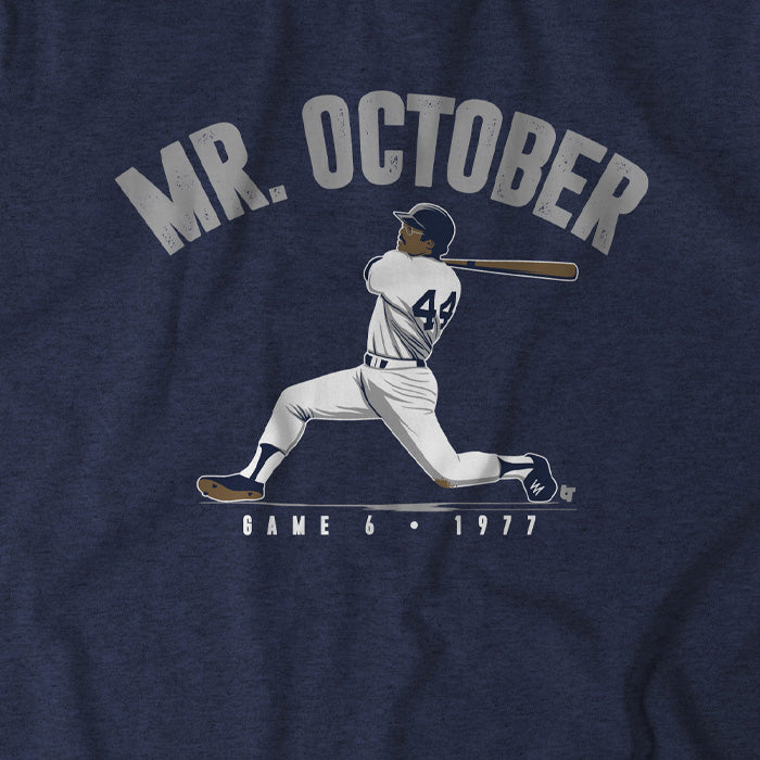 Reggie Jackson Mr. October Shirt, New York - MLBPAA Licensed-BreakingT