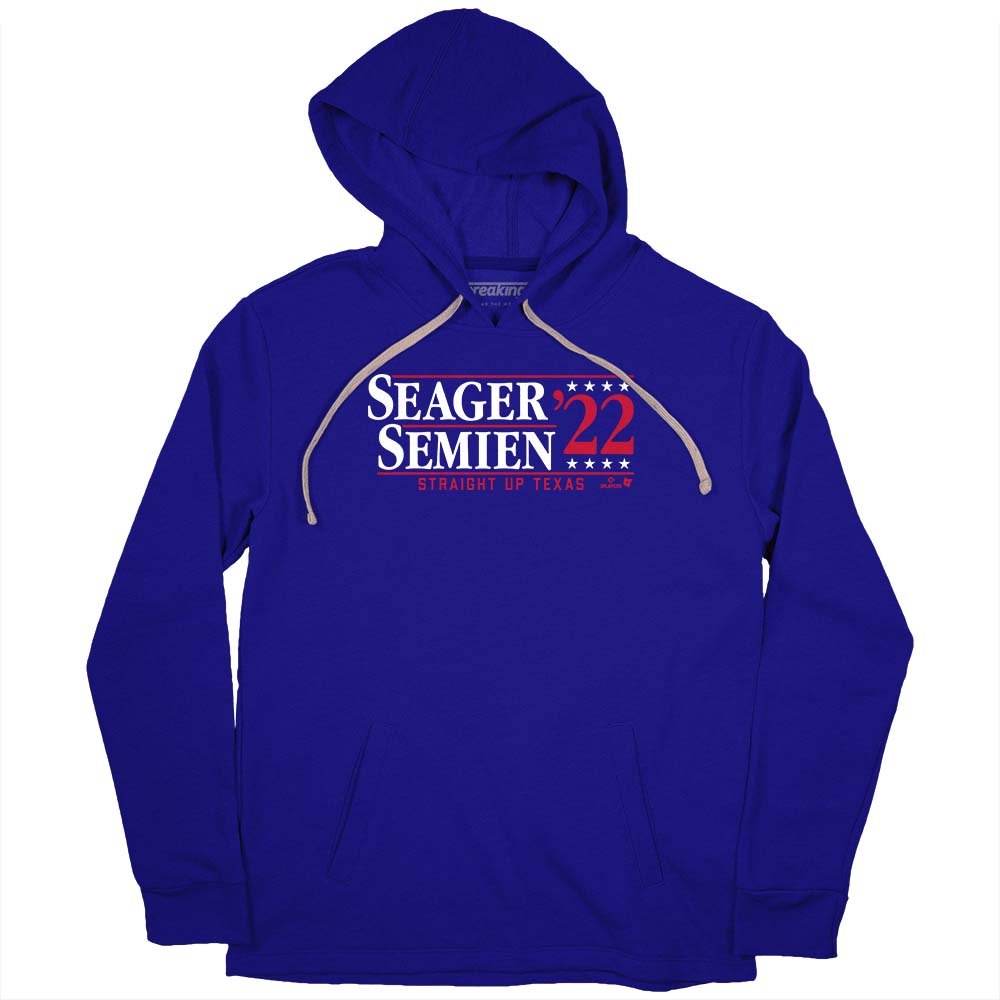 Seager-Semien '22 Shirt + Hoodie, Texas - MLBPA Licensed - BreakingT