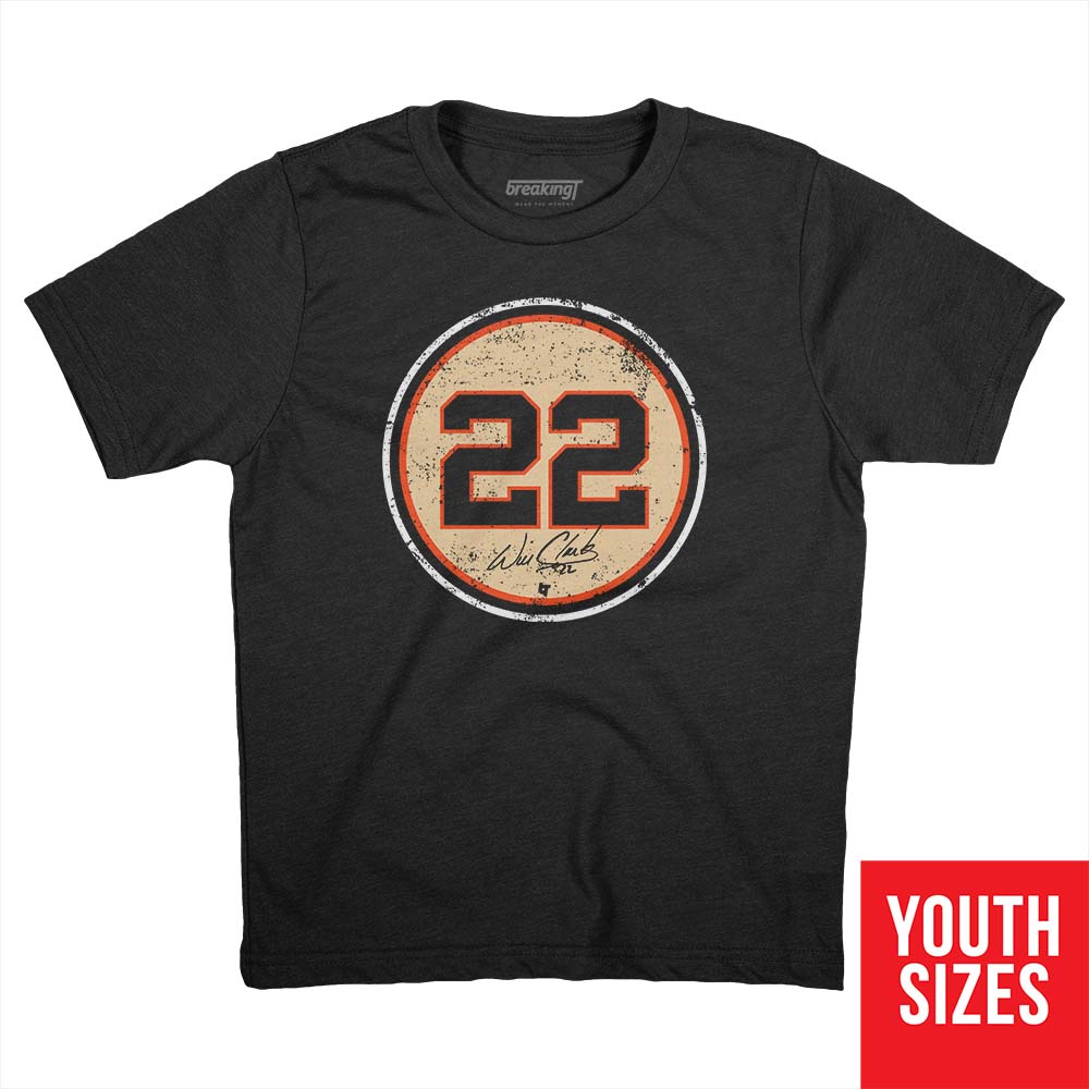 Will Clark: 22, Youth T-Shirt / Medium - MLB - Sports Fan Gear | breakingt